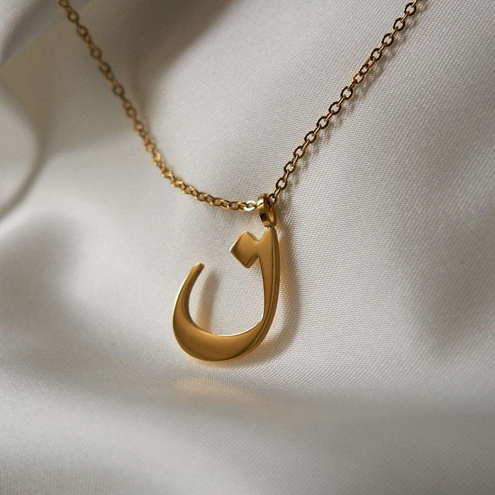 Gold Initial Necklaces (Set of 3 Necklaces with chains)