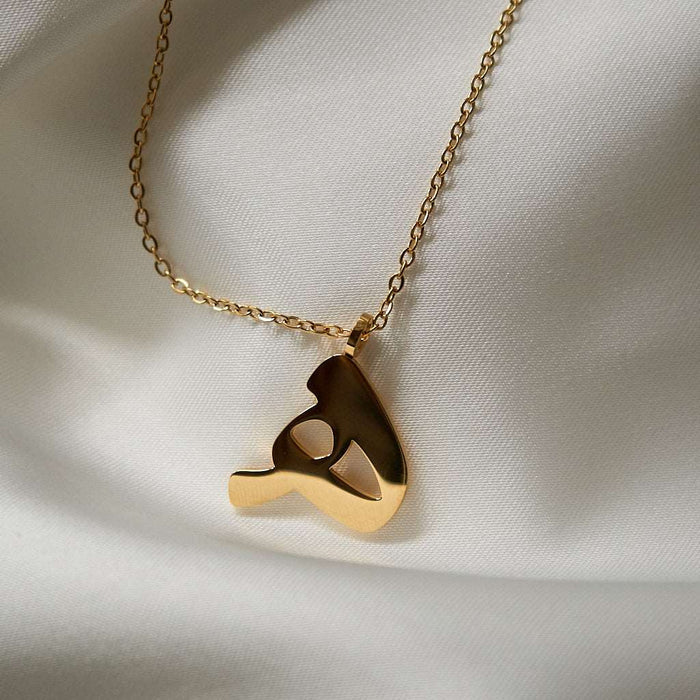 Gold Initial Necklaces (Set of 3 Necklaces with chains)