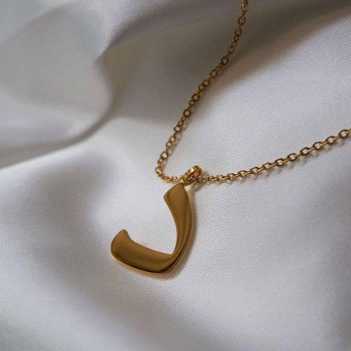 Gold Initial Necklaces (Set of 3 Necklaces with chains)