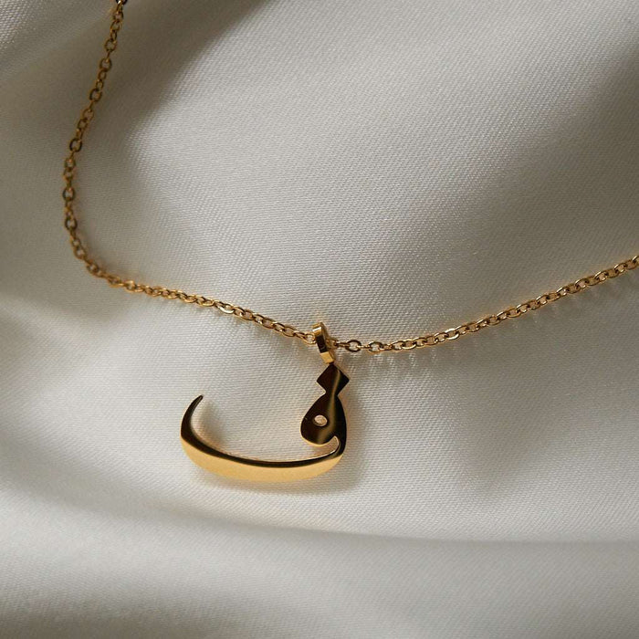 Gold Initial Necklaces (Set of 3 Necklaces with chains)