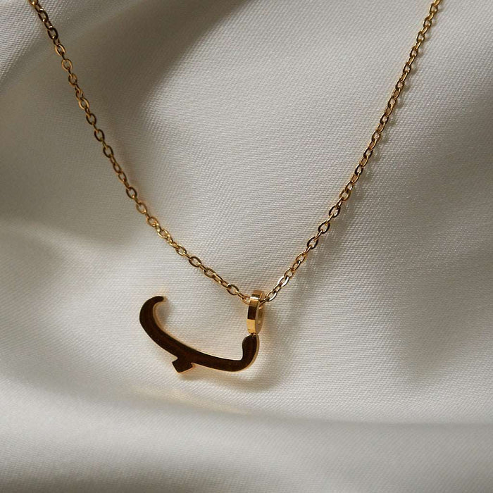 Gold Initial Necklaces (Set of 3 Necklaces with chains)
