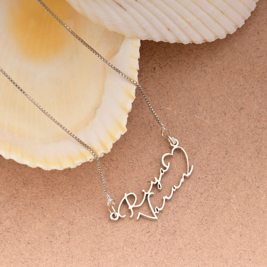 18k Gold Plated Double Name Necklace Article 4