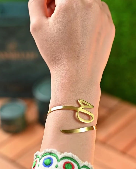 Gold Initial Bracelet - Set of 2 Bracelets