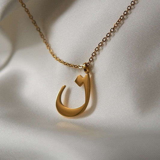 Gold Initial Necklaces (Set of 3 Necklaces with chains)