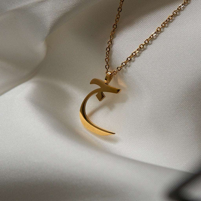 Gold Initial Necklaces (Set of 3 Necklaces with chains)