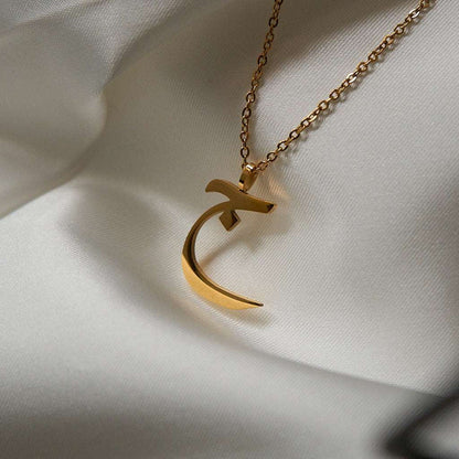 Gold Initial Necklaces (Set of 3 Necklaces with chains)