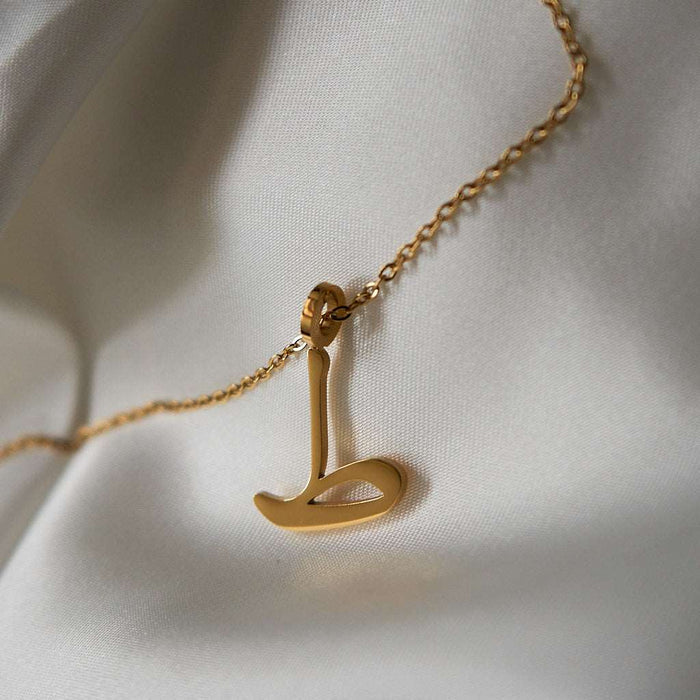 Gold Initial Necklaces (Set of 3 Necklaces with chains)