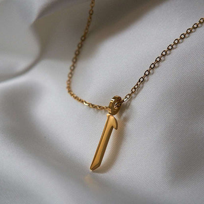 Gold Initial Necklaces (Set of 3 Necklaces with chains)